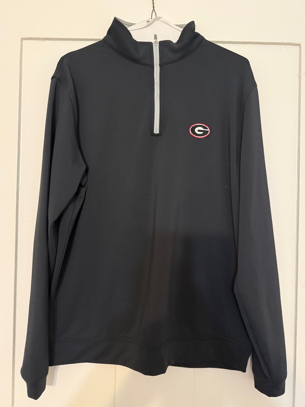 Peter Millar Georgia Bulldogs Black Quarter-Zip Pullover Jacket